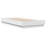 Estructura de cama con luces LED blanco 90x190 cm de , Camas y somieres - Ref: Foro24-839539, Precio: 103,75 €, Descuento: %