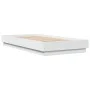 Estructura de cama con luces LED blanco 90x190 cm de , Camas y somieres - Ref: Foro24-839539, Precio: 102,68 €, Descuento: %