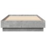 Estructura de cama con luces LED gris hormigón 100x200 cm de , Camas y somieres - Ref: Foro24-839507, Precio: 107,92 €, Descu...