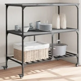 Sonoma gray engineered wood kitchen cart 100x50x95 cm by , Kitchen and dining carts - Ref: Foro24-842309, Price: 92,66 €, Dis...
