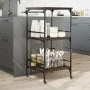 Carrito de cocina madera ingeniería roble marrón 60,5x50x105cm de , Carros de cocina y comedor - Ref: Foro24-842340, Precio: ...