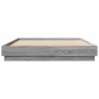 Estructura de cama con luces LED gris Sonoma 160x200 cm de , Camas y somieres - Ref: Foro24-3209784, Precio: 190,14 €, Descue...