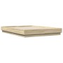 Estructura de cama con luces LED roble Sonoma 120x200 cm de , Camas y somieres - Ref: Foro24-3209802, Precio: 137,02 €, Descu...