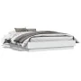 Estructura de cama con luces LED blanco 135x190 cm de , Camas y somieres - Ref: Foro24-3209814, Precio: 151,81 €, Descuento: %