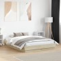 Estructura de cama con luces LED roble Sonoma 135x190 cm de , Camas y somieres - Ref: Foro24-3209816, Precio: 139,00 €, Descu...