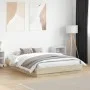 Estructura de cama con luces LED roble Sonoma 135x190 cm de , Camas y somieres - Ref: Foro24-3209816, Precio: 137,30 €, Descu...