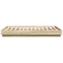 Estructura de cama con luces LED roble Sonoma 135x190 cm de , Camas y somieres - Ref: Foro24-3209816, Precio: 139,00 €, Descu...