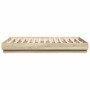 Estructura de cama con luces LED roble Sonoma 140x190 cm de , Camas y somieres - Ref: Foro24-3209809, Precio: 145,19 €, Descu...