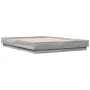 Sonoma gray engineered wood bed frame 135x190 cm by , Beds and slatted bases - Ref: Foro24-3209882, Price: 119,97 €, Discount: %