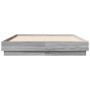 Estructura de cama madera de ingeniería gris Sonoma 140x190 cm de , Camas y somieres - Ref: Foro24-3209875, Precio: 123,52 €,...