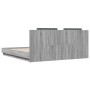 Estructura de cama cabecero luces LED gris Sonoma 160x200 cm de , Camas y somieres - Ref: Foro24-3210001, Precio: 222,91 €, D...