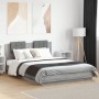Estructura de cama cabecero luces LED gris Sonoma 120x200 cm de , Camas y somieres - Ref: Foro24-3210022, Precio: 187,83 €, D...