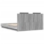 Estructura de cama cabecero luces LED gris Sonoma 120x200 cm de , Camas y somieres - Ref: Foro24-3210022, Precio: 187,83 €, D...