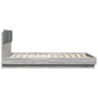 Estructura de cama cabecero luces LED gris Sonoma 140x200 cm de , Camas y somieres - Ref: Foro24-3210015, Precio: 196,41 €, D...