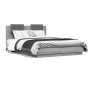 Estructura de cama cabecero luces LED gris Sonoma 150x200 cm de , Camas y somieres - Ref: Foro24-3210008, Precio: 199,83 €, D...