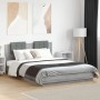 Estructura de cama cabecero luces LED gris Sonoma 150x200 cm de , Camas y somieres - Ref: Foro24-3210008, Precio: 199,83 €, D...
