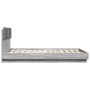 Estructura de cama cabecero luces LED gris Sonoma 150x200 cm de , Camas y somieres - Ref: Foro24-3210008, Precio: 199,83 €, D...