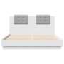 Estructura de cama con cabecero y luces LED blanco 120x200 cm de , Camas y somieres - Ref: Foro24-3210017, Precio: 195,72 €, ...