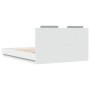 Estructura de cama con cabecero y luces LED blanco 120x200 cm de , Camas y somieres - Ref: Foro24-3210017, Precio: 195,72 €, ...