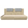 Estructura de cama cabecero luces LED roble Sonoma 160x200 cm de , Camas y somieres - Ref: Foro24-3209998, Precio: 200,47 €, ...