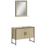 Set de muebles de baño 2 pzas madera de ingeniería roble sonoma de , Muebles de baño - Ref: Foro24-3214340, Precio: 90,44 €, ...