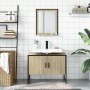 Set de muebles de baño 2 pzas madera de ingeniería roble sonoma de , Muebles de baño - Ref: Foro24-3214340, Precio: 90,44 €, ...