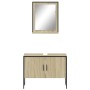 Set de muebles de baño 2 pzas madera de ingeniería roble sonoma de , Muebles de baño - Ref: Foro24-3214340, Precio: 90,44 €, ...