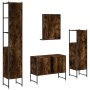 Set de muebles de baño 4 piezas madera contrachapada roble humo de , Muebles de baño - Ref: Foro24-3214361, Precio: 232,32 €,...