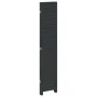 Biombo separador de 5 paneles madera maciza Paulownia negro de , Divisores de ambientes - Ref: Foro24-358855, Precio: 160,43 ...