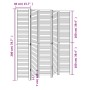 Biombo separador de 5 paneles madera maciza Paulownia negro de , Divisores de ambientes - Ref: Foro24-358855, Precio: 163,42 ...