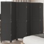 Biombo separador de 6 paneles madera maciza Paulownia negro de , Divisores de ambientes - Ref: Foro24-358857, Precio: 173,26 ...