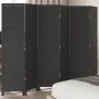 Biombo separador de 6 paneles madera maciza Paulownia negro de , Divisores de ambientes - Ref: Foro24-358857, Precio: 154,69 ...