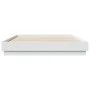 Estructura de cama madera de ingeniería blanca 160x200 cm de , Camas y somieres - Ref: Foro24-3209842, Precio: 150,69 €, Desc...