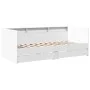Tumbona con cajones madera de ingeniería blanco 100x200 cm de , Camas y somieres - Ref: Foro24-3280839, Precio: 190,39 €, Des...