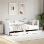 Tumbona con cajones madera de ingeniería blanco 100x200 cm de , Camas y somieres - Ref: Foro24-3280839, Precio: 190,39 €, Des...