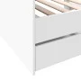Tumbona con cajones madera de ingeniería blanco 100x200 cm de , Camas y somieres - Ref: Foro24-3280839, Precio: 190,39 €, Des...