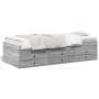 Tumbona con cajones madera ingeniería gris Sonoma 75x190 cm de , Camas y somieres - Ref: Foro24-3280893, Precio: 172,70 €, De...