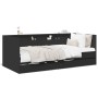 Tumbona con cajones madera de ingeniería negro 90x200 cm de , Camas y somieres - Ref: Foro24-3280847, Precio: 195,51 €, Descu...