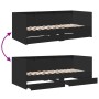 Tumbona con cajones madera de ingeniería negro 90x200 cm de , Camas y somieres - Ref: Foro24-3280847, Precio: 195,51 €, Descu...