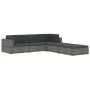 Asiento seccional central y cojines 1 ud ratán sintético negro de vidaXL, Sofás modulares de exterior - Ref: Foro24-46796, Pr...