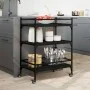 Carrito de cocina de madera de ingeniería negro 65x40x86,5 cm de , Carros de cocina y comedor - Ref: Foro24-842396, Precio: 6...
