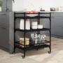 Carrito de cocina de madera de ingeniería negro 65x40x86,5 cm de , Carros de cocina y comedor - Ref: Foro24-842396, Precio: 6...