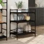 Carrito de cocina de madera de ingeniería negro 65x40x86,5 cm de , Carros de cocina y comedor - Ref: Foro24-842396, Precio: 6...