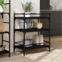 Carrito de cocina de madera de ingeniería negro 65x40x86,5 cm de , Carros de cocina y comedor - Ref: Foro24-842396, Precio: 6...