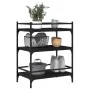 Carrito de cocina de madera de ingeniería negro 65x40x86,5 cm de , Carros de cocina y comedor - Ref: Foro24-842396, Precio: 6...