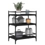Carrito de cocina de madera de ingeniería negro 65x40x86,5 cm de , Carros de cocina y comedor - Ref: Foro24-842396, Precio: 6...