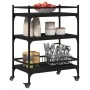 Carrito de cocina de madera de ingeniería negro 65x40x86,5 cm de , Carros de cocina y comedor - Ref: Foro24-842396, Precio: 6...