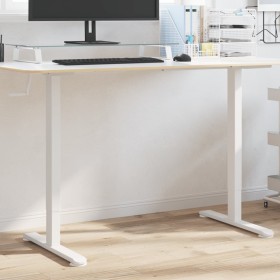 Marco de escritorio de pie acero blanco (94-135)x60x(70-114) cm de , Escritorios - Ref: Foro24-4005340, Precio: 129,09 €, Des...