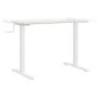 Marco de escritorio de pie acero blanco (94-135)x60x(70-114) cm de , Escritorios - Ref: Foro24-4005340, Precio: 126,38 €, Des...