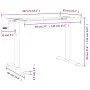 Marco de escritorio de pie acero blanco (94-135)x60x(70-114) cm de , Escritorios - Ref: Foro24-4005340, Precio: 126,38 €, Des...